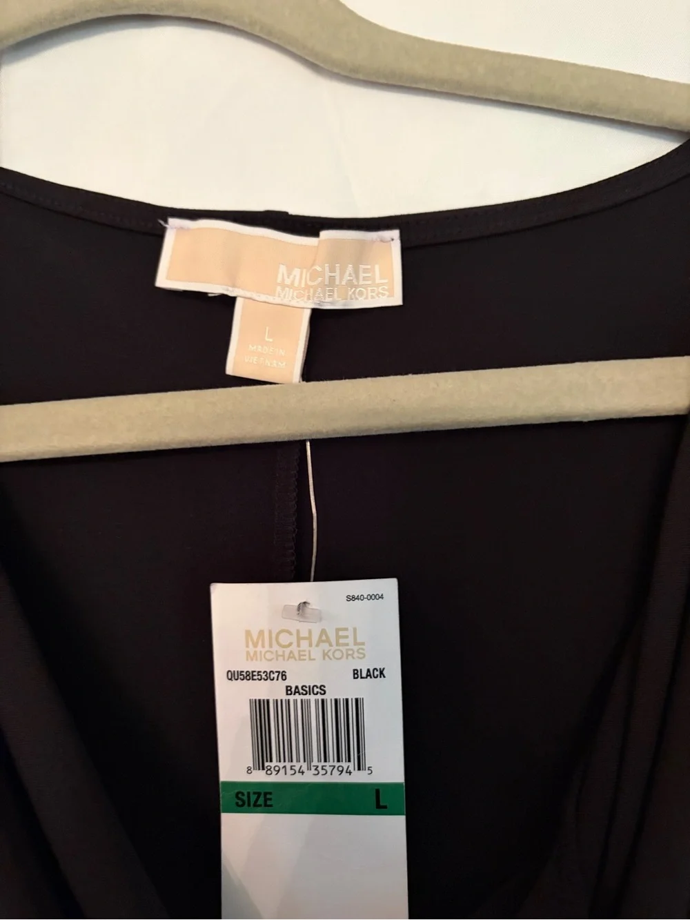 Michael Kors Black Draped Knot Front Tunic Dress